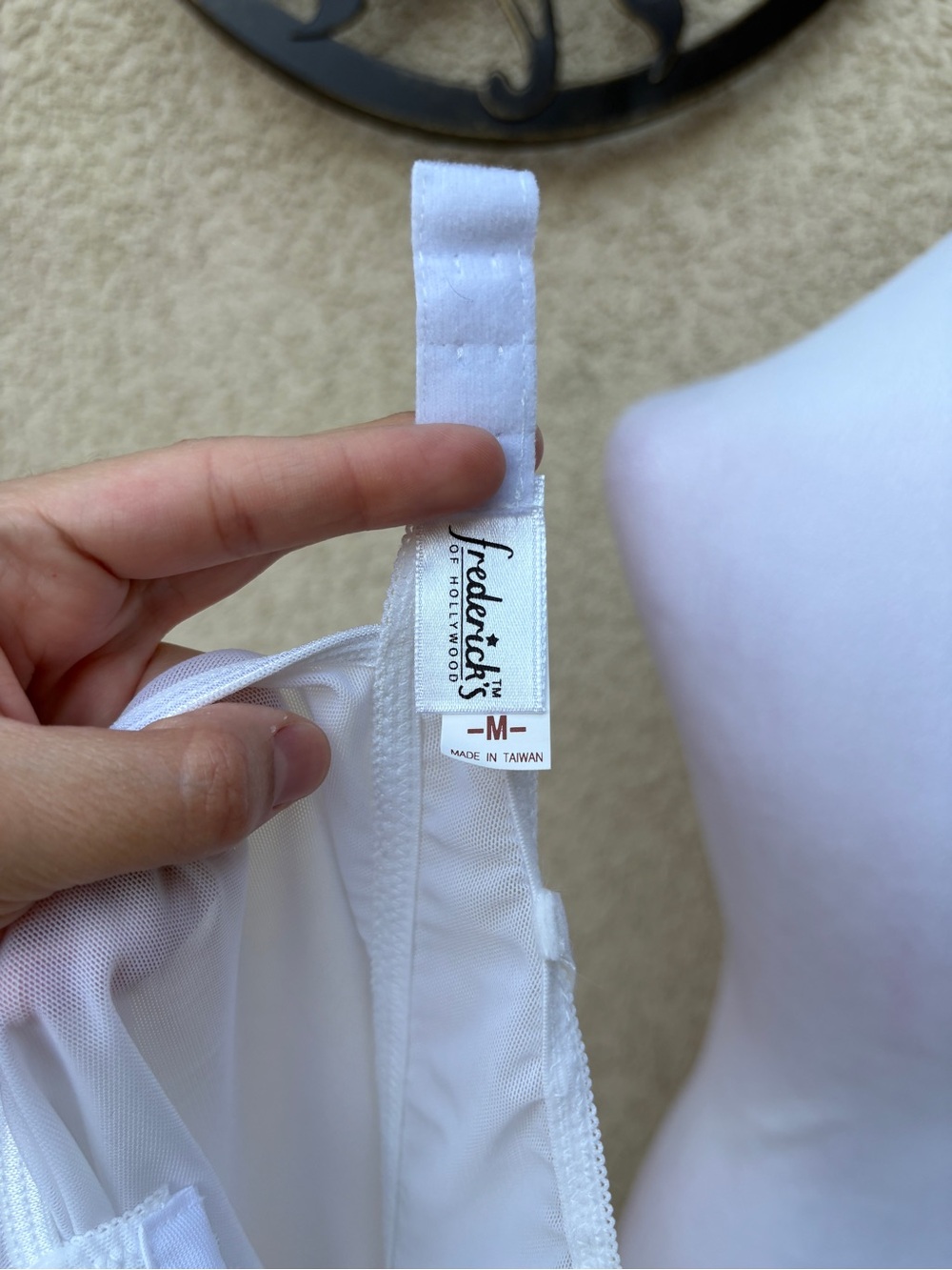 Frederick's of Hollywood Y2K White Babydoll Top Thong Set Deadstock NWT Coquette - Picture 6 of 9